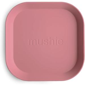 image:imagemushie Dinnerware Cups For Kids  Made in Denmark Set of 2 Dusty RoseDusty Rose Square Plate