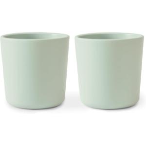 image:imagemushie Dinnerware Cups For Kids  Made in Denmark Set of 2 Dusty RoseSage Cups