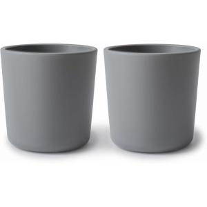 image:imagemushie Dinnerware Cups For Kids  Made in Denmark Set of 2 Dusty RoseSmoke Cups