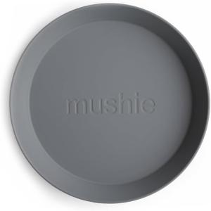 image:imagemushie Dinnerware Cups For Kids  Made in Denmark Set of 2 Dusty RoseSmoke Round Plate