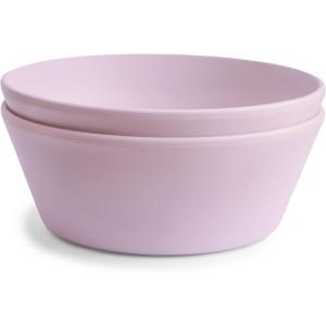 image:imagemushie Dinnerware Cups For Kids  Made in Denmark Set of 2 Dusty RoseSoft Lilac Round Bowl