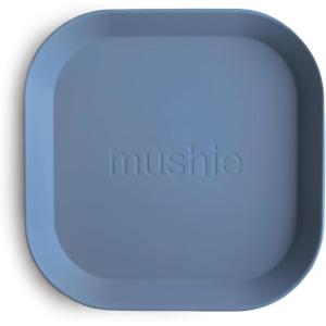 image:imagemushie Dinnerware Cups For Kids  Made in Denmark Set of 2 Dusty RoseTwilight Blue Square Plate