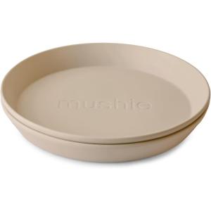 image:imagemushie Dinnerware Cups For Kids  Made in Denmark Set of 2 Dusty RoseVanilla Round Plate