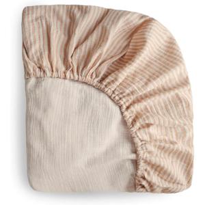 image:imagemushie Extra Soft Muslin Fitted Crib Sheet  192 Thread Count  28x 52 SpaceNatural Stripe
