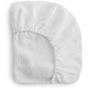 image:imagemushie Extra Soft Muslin Fitted Crib Sheet  192 Thread Count  28x 52 SpaceWhite