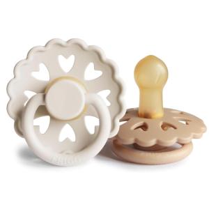 image:imageFRIGG Andersen Fairytale Natural Rubber Baby Pacifier  Made in Denmark  BPAFree CreamSilky Satin 06 Months