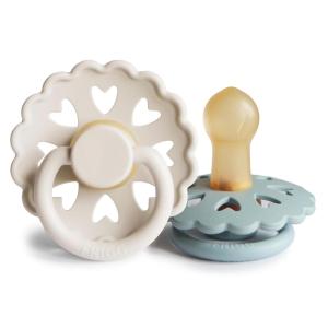 image:imageFRIGG Andersen Fairytale Natural Rubber Baby Pacifier  Made in Denmark  BPAFree CreamStone Blue 06 Months